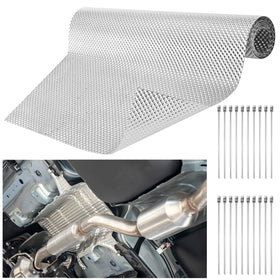 UNIFAMILY front view showing full 12x39 aluminum heat shield benefits durable protection