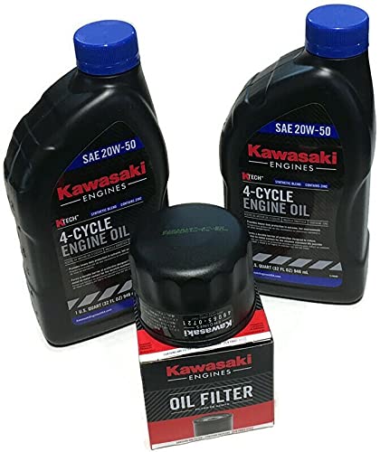 Unigirl oil change kit front view showing oil bottle and filter for fast maintenance