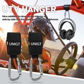 UNIGT closeup Velcro strap fastening snugly to roll cage for secure fit