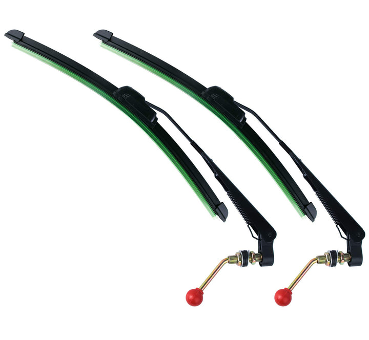 UNIGT front view of two manual wiper assemblies showing complete kit and benefits
