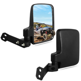 UNIGT front view showing mirror set and packaging, clear fit reassurance
