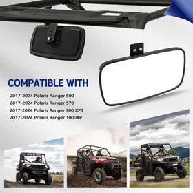 UNIGT installed on Polaris Ranger demonstrating improved rear view
