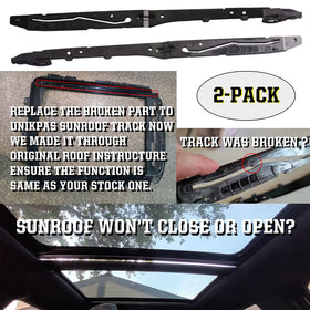 unikpas sunroof tracks beside ruler showing scale for accurate fitment benefit