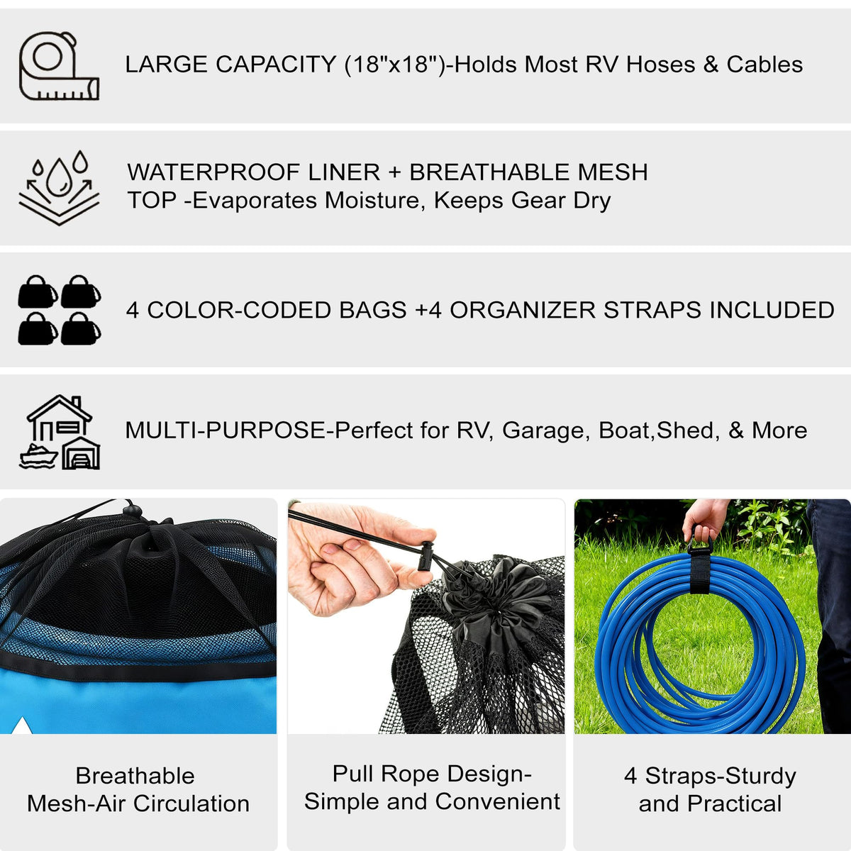 Uningmng in garage lifestyle scene keeping cords and hoses organized
