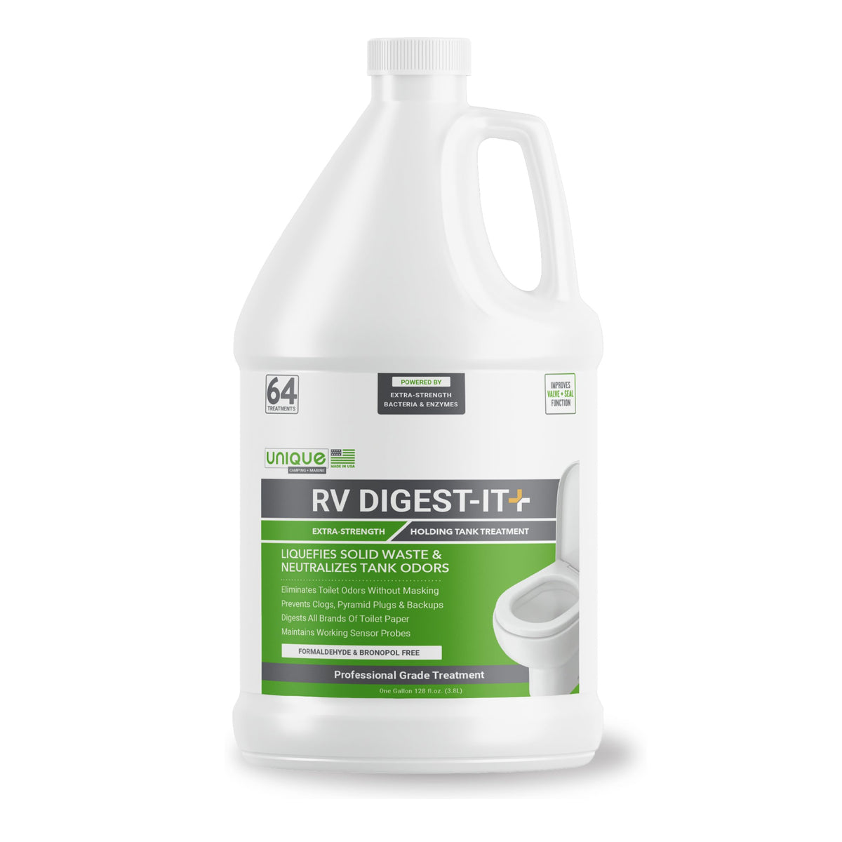 Unique front label view showing product identity and clear benefit