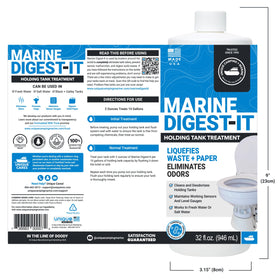 Unique Marine back label with usage details for correct dosing