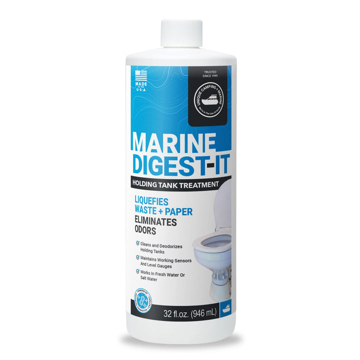 Unique Marine front label showing product and clear purpose