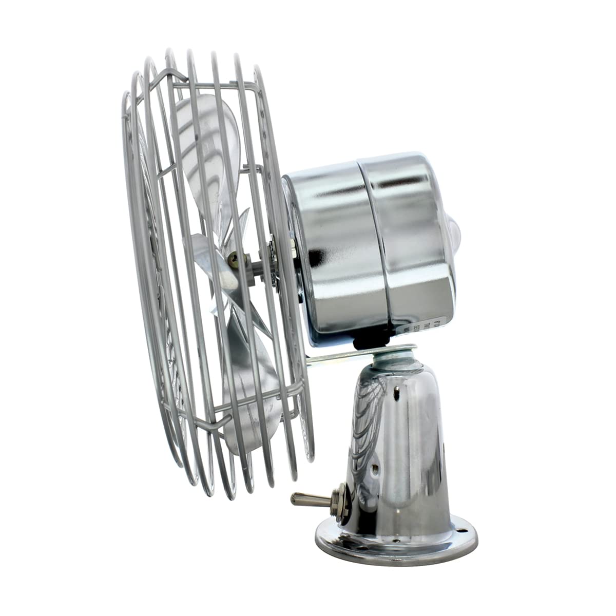 United Pacific packaged fan with mounting hardware showing ready-to-install convenience
