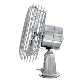 United Pacific fan next to ruler showing compact dimensions and easy fit