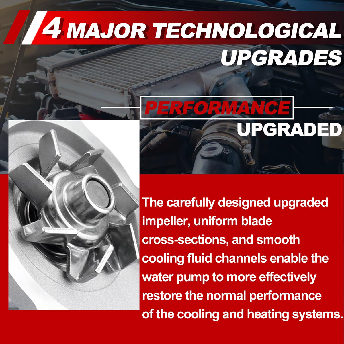 UNITHUB water pump in an engine bay during installation to ensure leak-free cooling