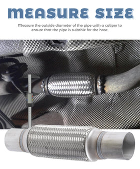 UNLRAE flex pipe with clamp and welded joint highlighting secure installation