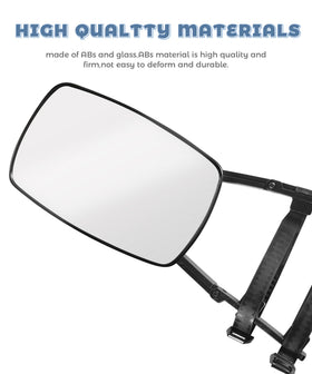 UNLRAE installed on sideview mirror demonstrating extended sightline for safer towing