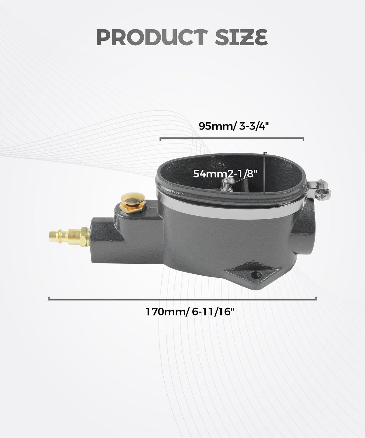 UNLRAE brass clip close-up showing durable clamp, secure plug hold benefit