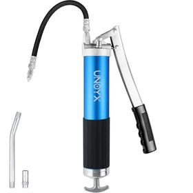 UNOYX front view grease gun showing tool and lever for comfortable use