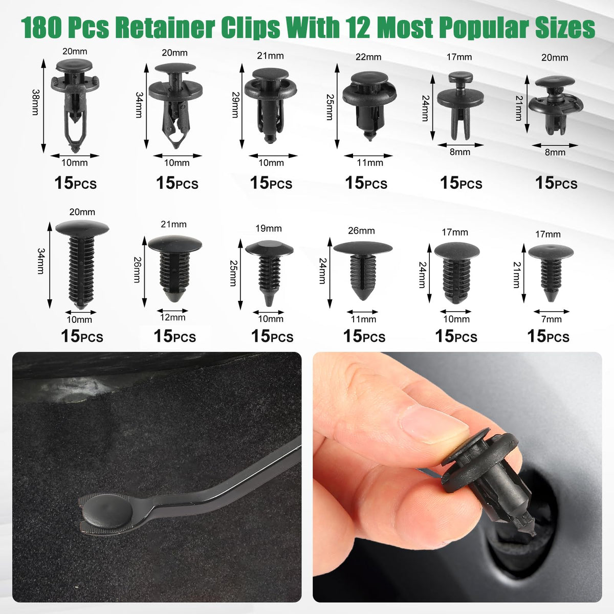 Uolor plastic clip pliers detail showing precise removal and protection