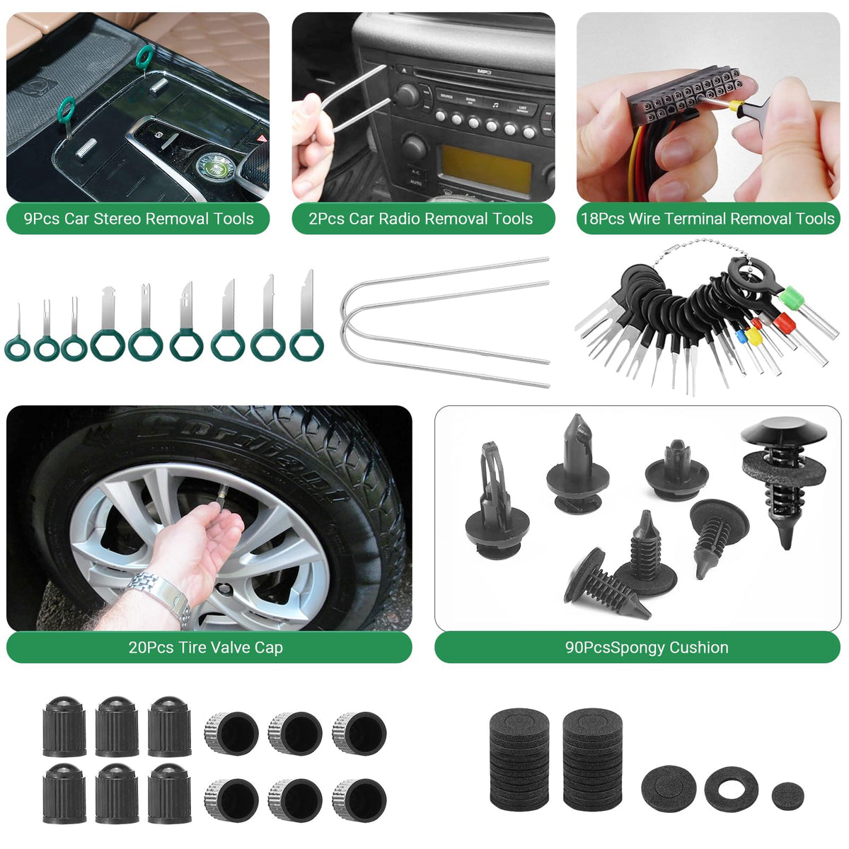 Uolor tools removing a car door panel to protect trim and save time