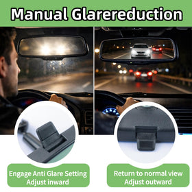 UPENGUPENG mirror installed on windshield mount for easy tool-free replacement