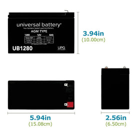 UPG UB1280 close-up of F1 .187 TT terminal for fast secure connections
