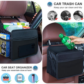 Uplien compartments filled with phone bottle snacks showing accessible storage