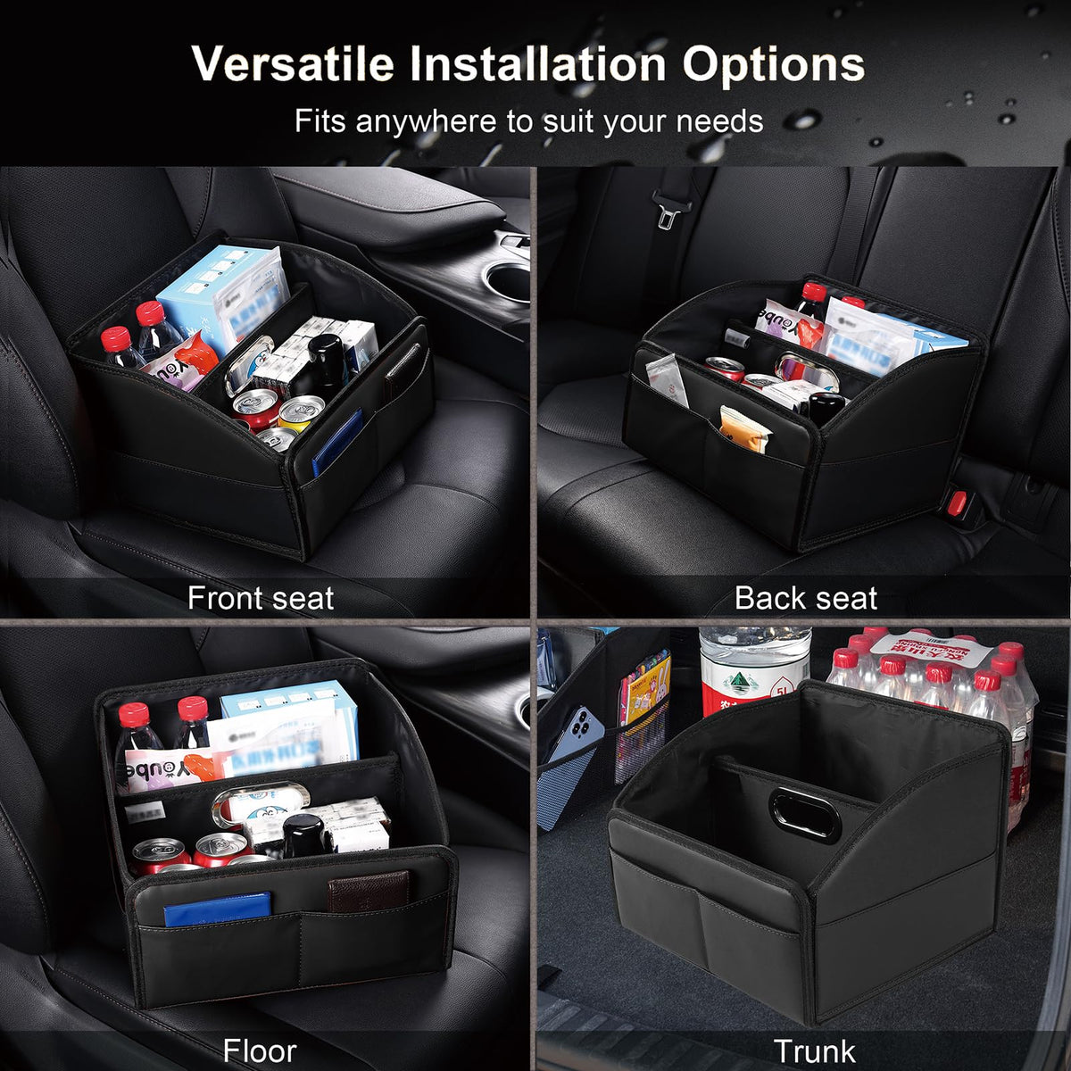 Uplien installed on front seat showing accessibility and tidy cabin benefit