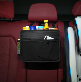 Uplien lifestyle family roadtrip scene offering tidy car organization