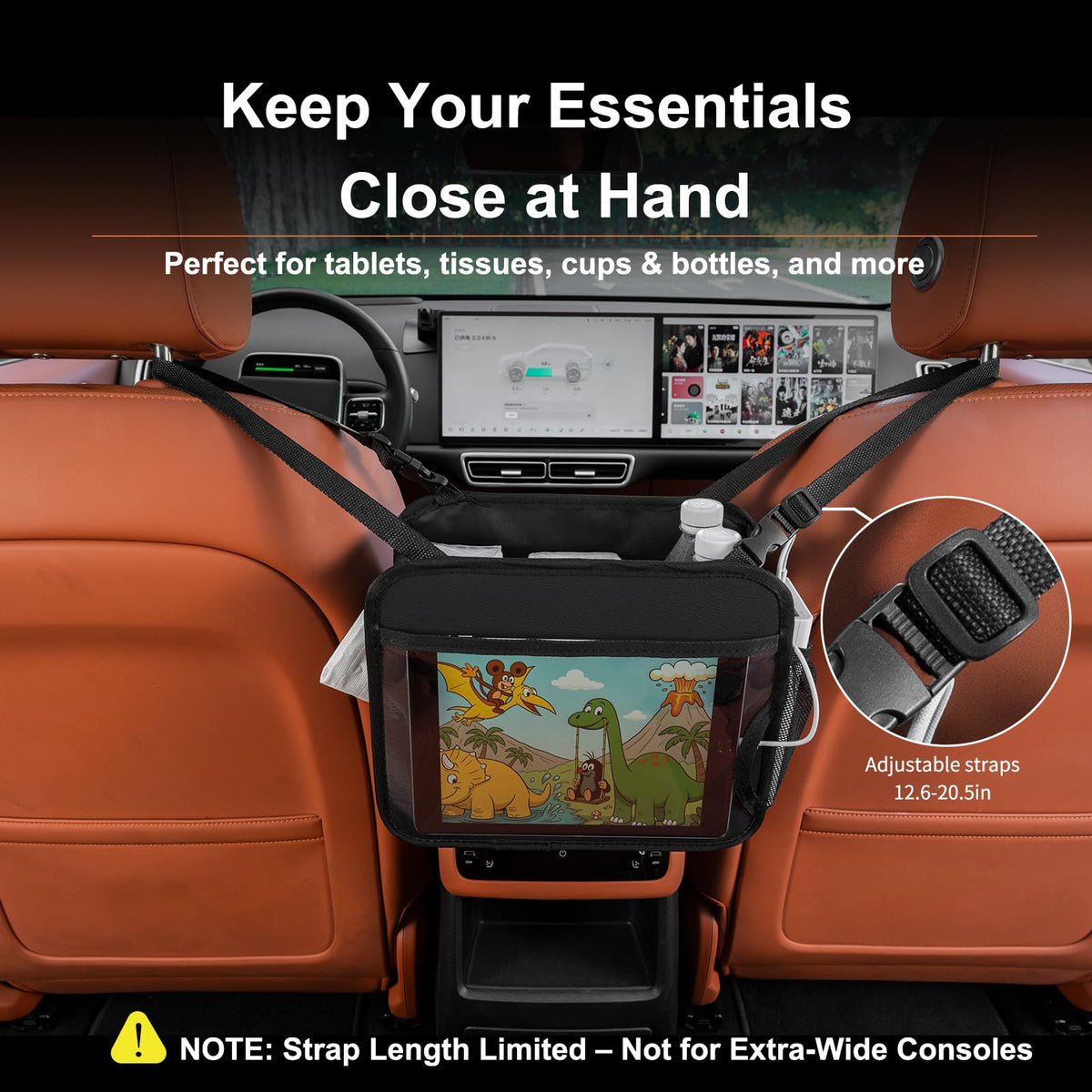 Uplien zippered tissue compartment open keeps tissues accessible