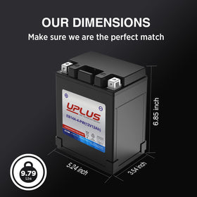 UPLUS battery terminal close-up showing corrosion-resistant alloy for reliable connections