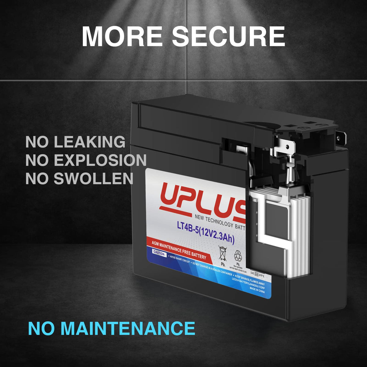 UPLUS battery installed in a motorcycle demonstrating plug-and-play ease