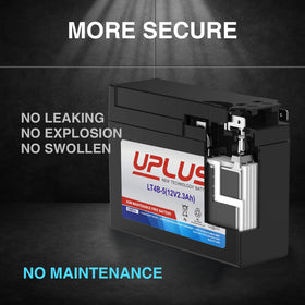 UPLUS battery installed in a motorcycle demonstrating plug-and-play ease