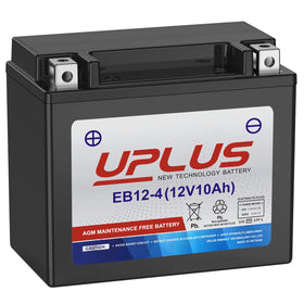 UPLUS YTX12-BS front view showing compact sealed battery for dependable starts