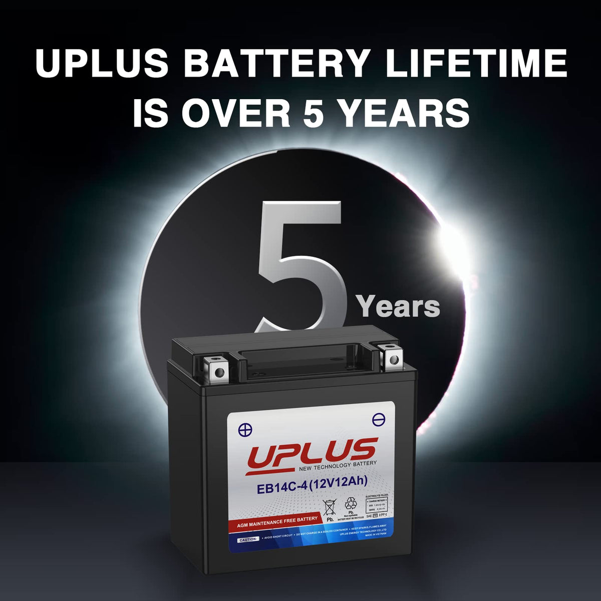 UPLUS side label with dimensions offering easy fitment reference