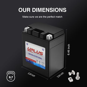 UPLUS battery installed on a motorcycle demonstrating immediate starter power