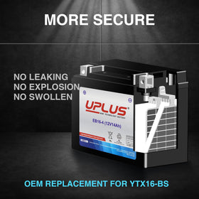 UPLUS YTX16-BS textured side case for vibration resistance and durable handling