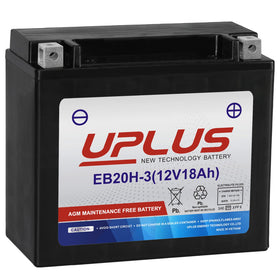 UPLUS battery front packaging showing model and benefits