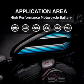 UPLUS battery AGM internal structure detail emphasizing no-spill safety