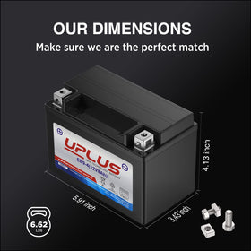 UPLUS YTX9 side label displaying voltage capacity and certification details