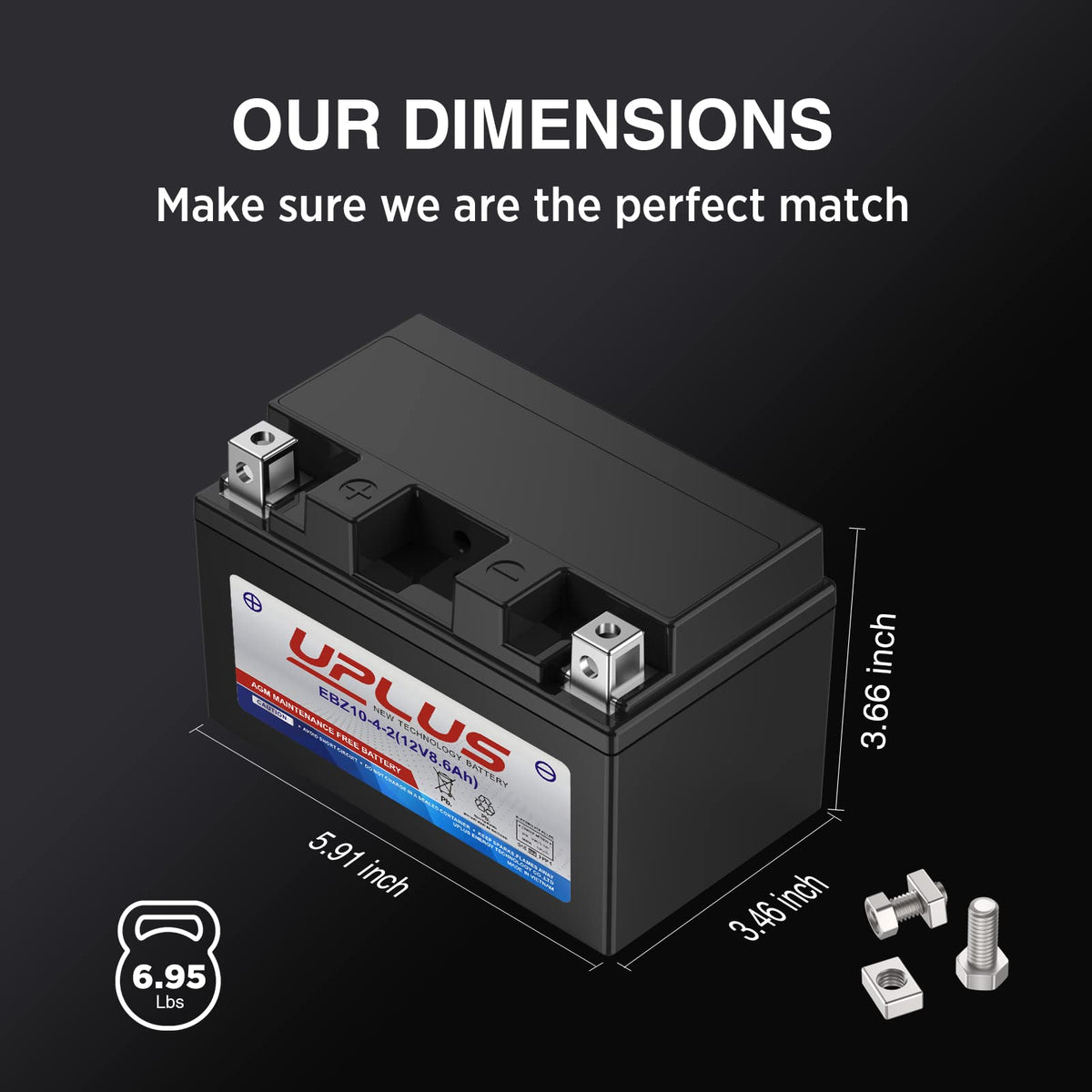 UPLUS battery PP case closeup highlighting heat resistant durable housing