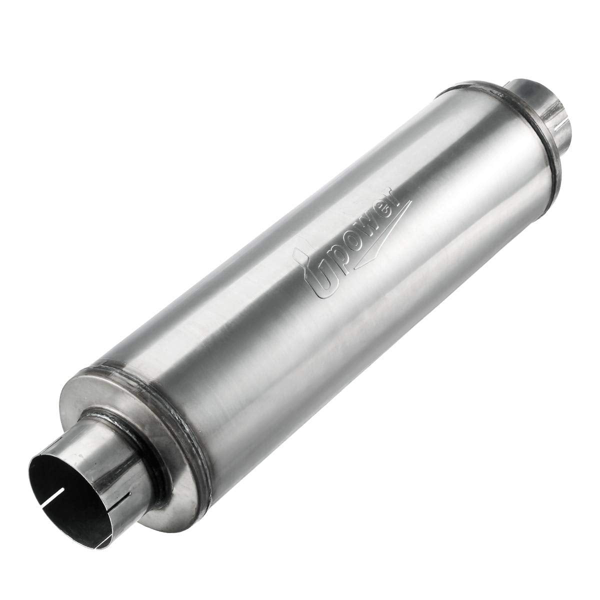 Upower front view of XS2772 muffler showing durable stainless construction and clean finish