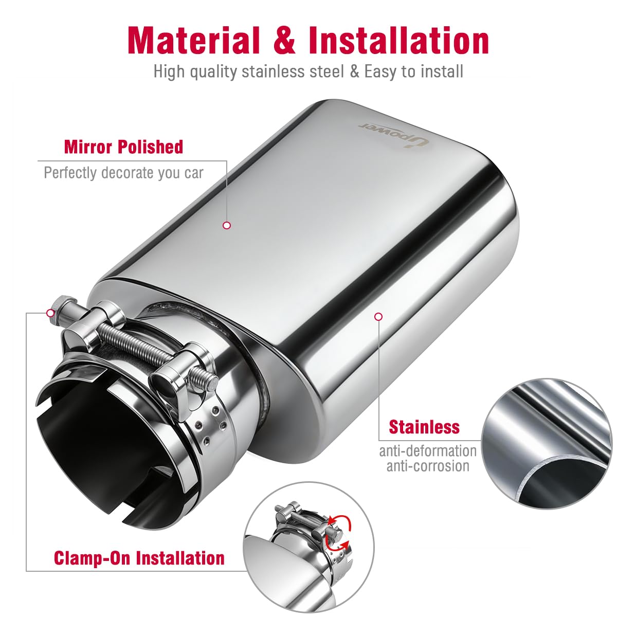 Upower installed on vehicle rear demonstrating improved styling benefit