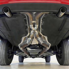 Upower packaging and single-piece X-pipe showing ready-to-install benefit