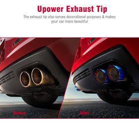 Upower side profile highlighting blue-burnt finish for color-accent visual appeal