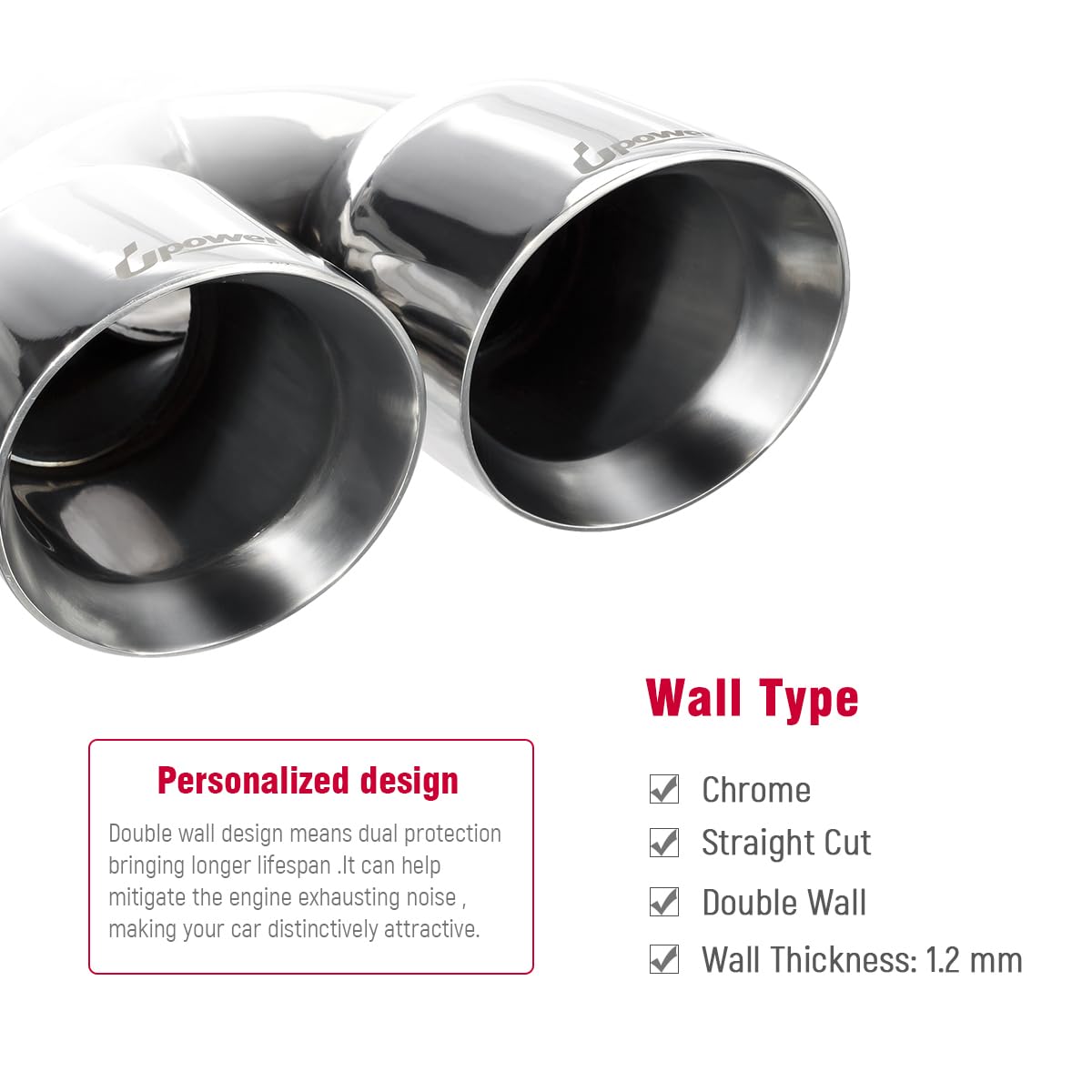Upower top view showing 2.5" inlet and weld joint detail for secure attachment