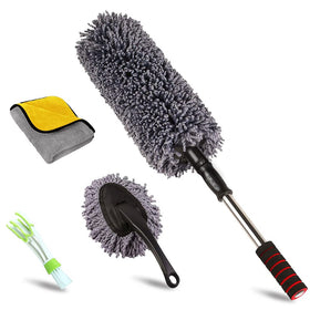 upra front packaging showing the four-piece car duster kit and benefits