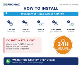 Upromax film heated showing self-heal action and scratch reduction benefit