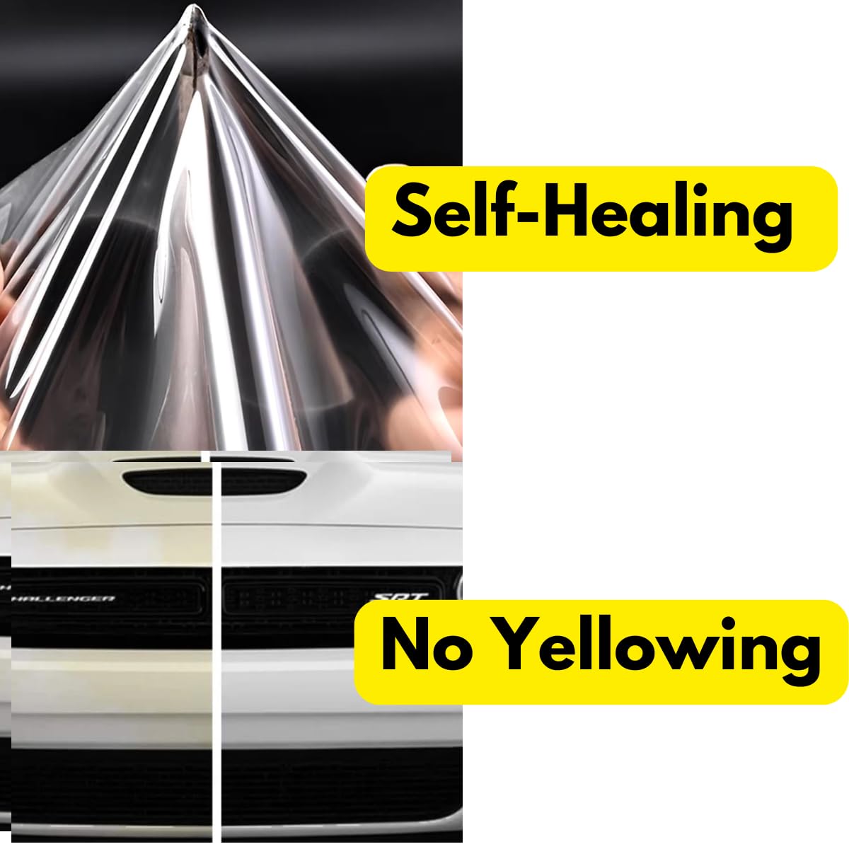 Upromax installed on vehicle handle side angle demonstrating invisible coverage benefit