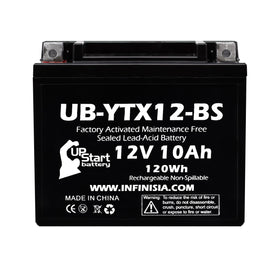 UpStart Battery front view showing sealed case and ready-to-install benefit