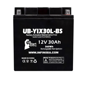 UpStart Battery front view showing compact sealed case and rugged build benefit
