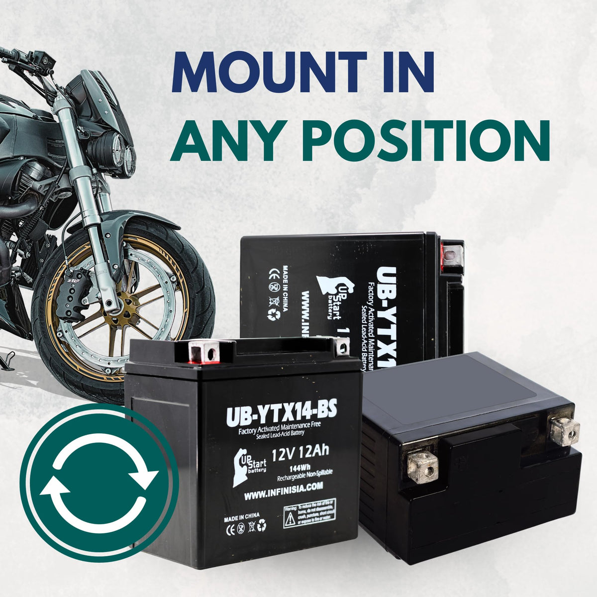 Upstart Battery mounted in a personal watercraft illustrating splash-resistant seal