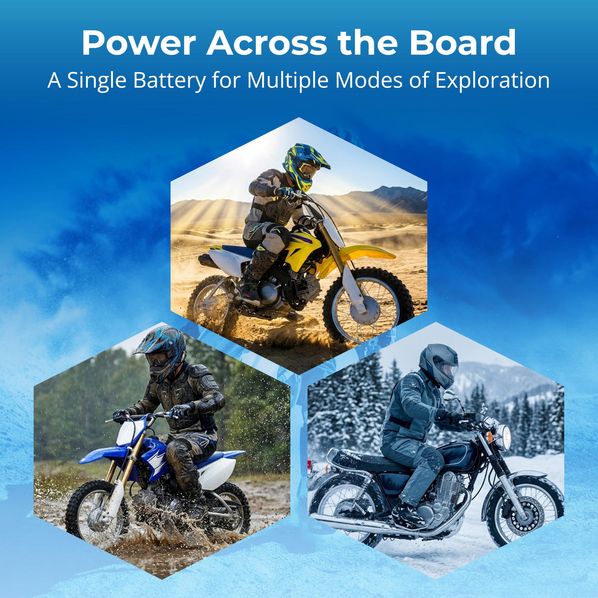 Upstart Battery installed in TTR110 tray showing bolt-in convenience