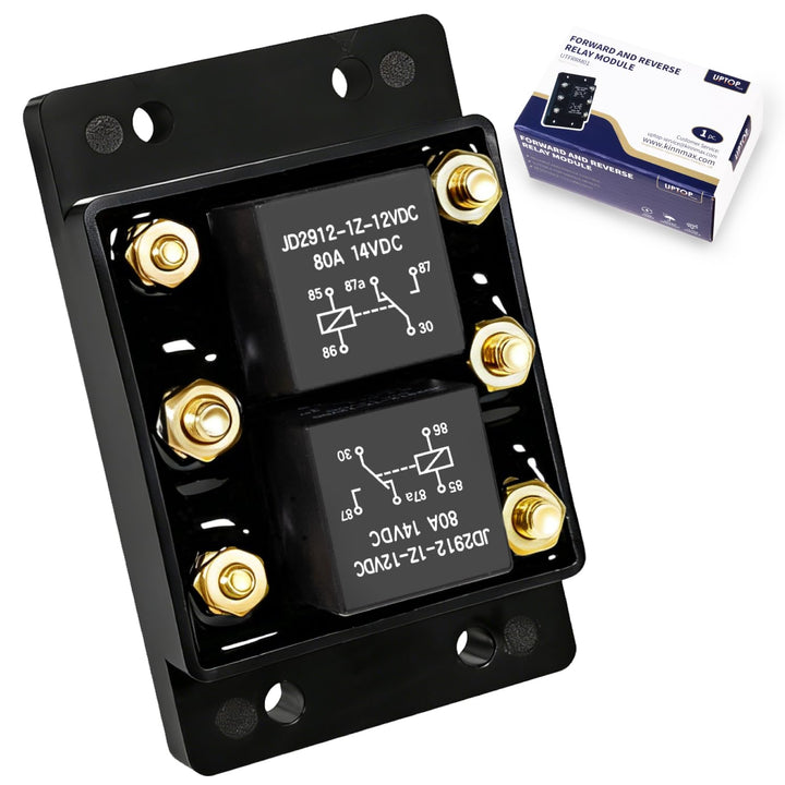 UPTOP relay front view showing terminals and mounting for quick identification and installation